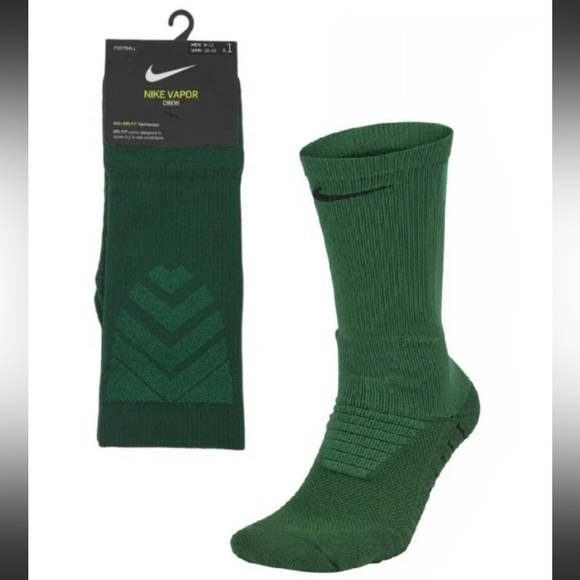 Nike Underwear & Socks Nwt Nike Drifit Green Crew Vapor Cushioned
